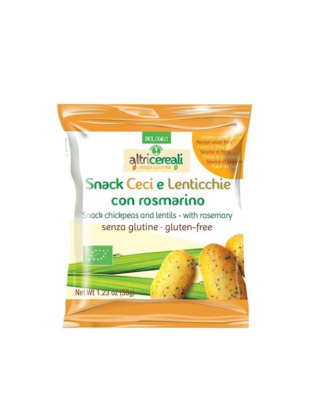 Snacks din Naut si Linte cu Rozmarin Fara Gluten Bio 35 grame Probios