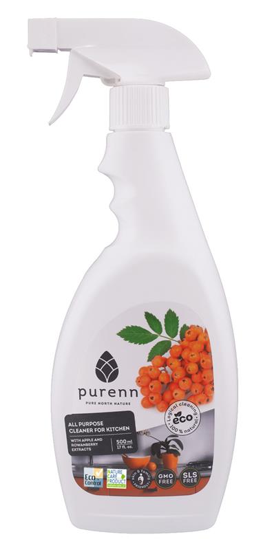 Solutie Universala de Curatat Bucataria cu Mere si Scoruse Bio 500ml Purenn