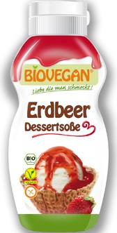 Sos de Capsuni Bio pentru Desert Fara Gluten Biovegan Rapunzel 240gr