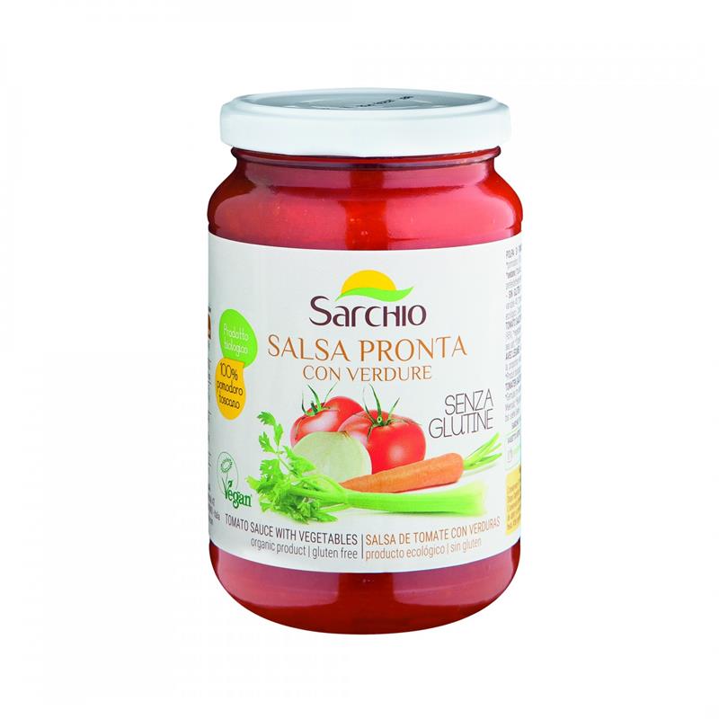 Sos de Rosii cu Legume Fara Gluten Bio 340 grame Sarchio