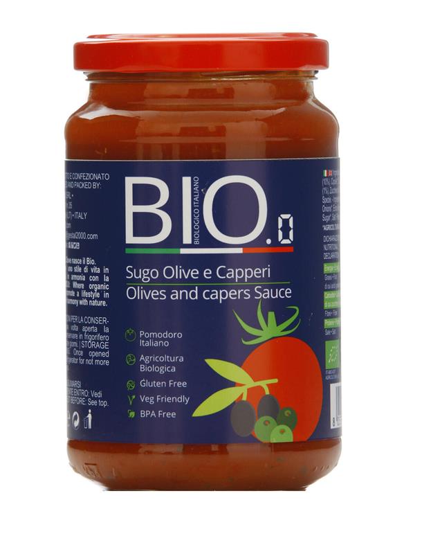 Sos de Rosii cu Masline si Capere Bio 340 grame Bio.0