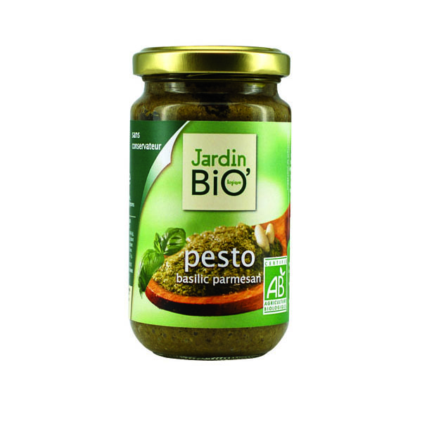 Sos Pesto, Busuioc si Parmezan Bio Jardin Bio 180gr