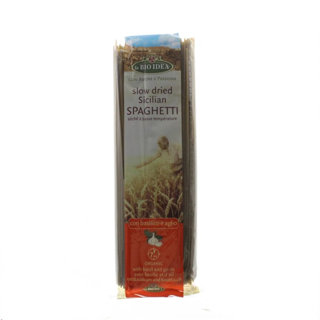 Spaghete Grau Dur cu Busuioc si Usturoi Siciliene Eco 500gr Idea