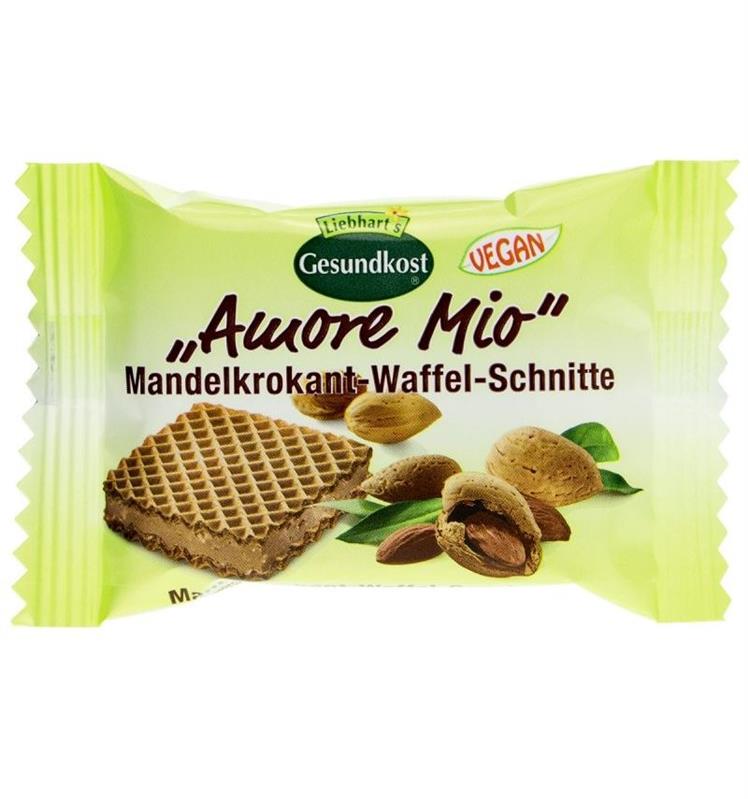 Specialitate Bio de Napolitane cu Migdale Crocante Liebhart's 19gr