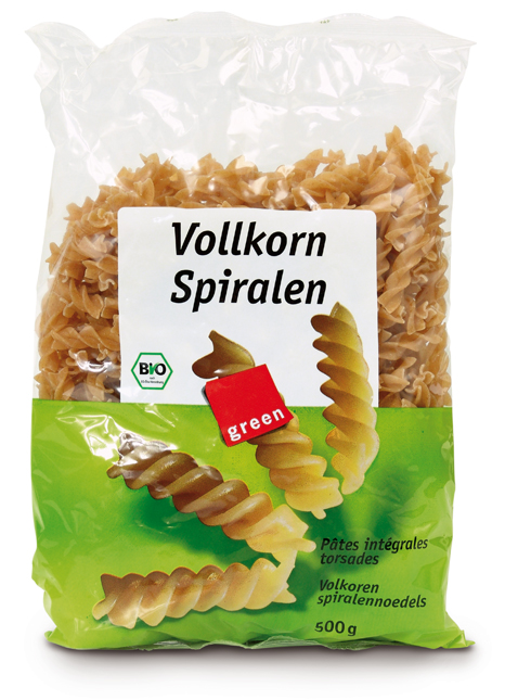 Spirale Bio din Grau Dur Integral Green Organics 500gr