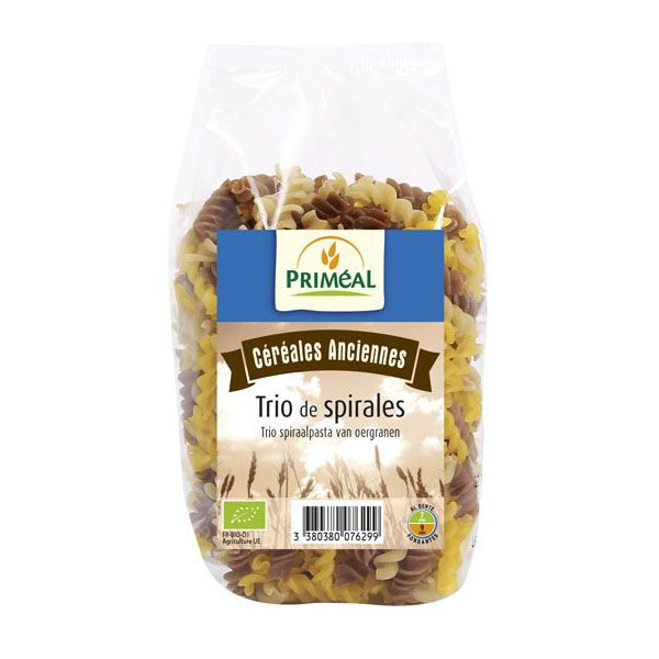 Spirale Bio Tricolore din Cereale Antice Primeal 350gr