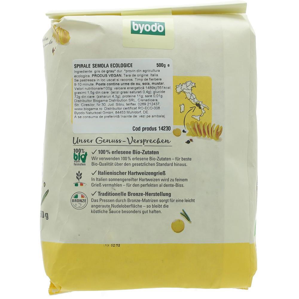 Spirale Semola Eco 500 grame Byodo