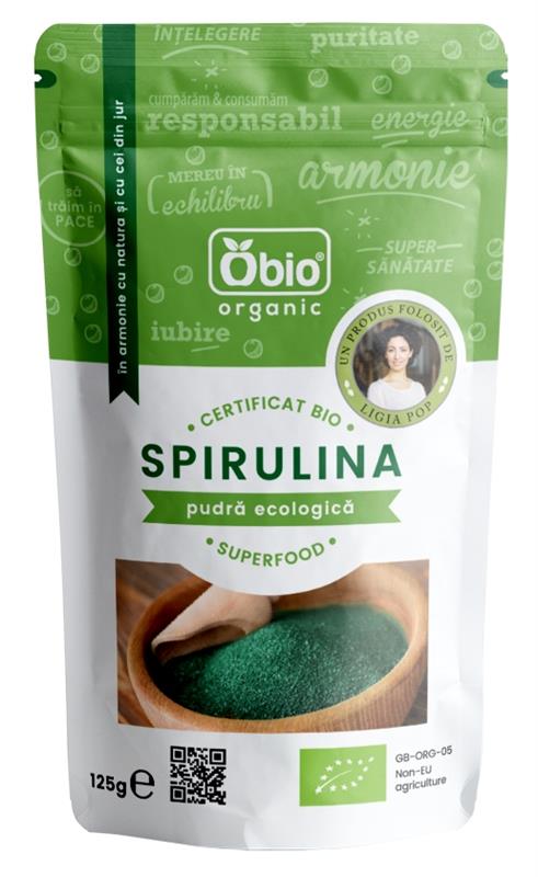 Spirulina Pulbere Raw Bio Obio 125gr