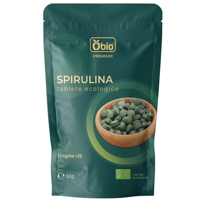Spirulina Tablete Raw Bio Premium 50 grame Obio
