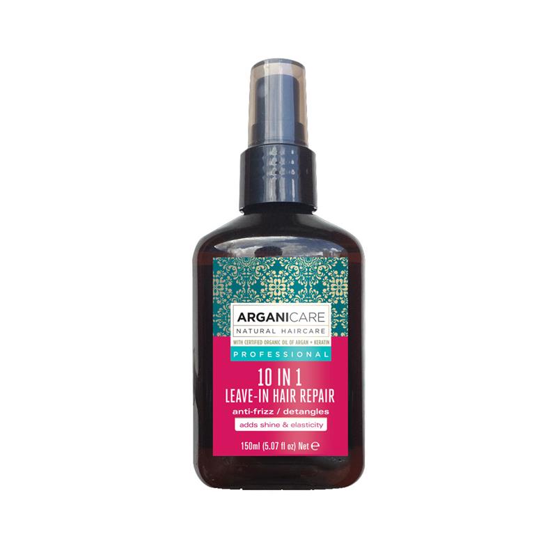 Spray Reparator 10 in 1 Fara Clatire cu Keratina 150 mililitri Arganicare