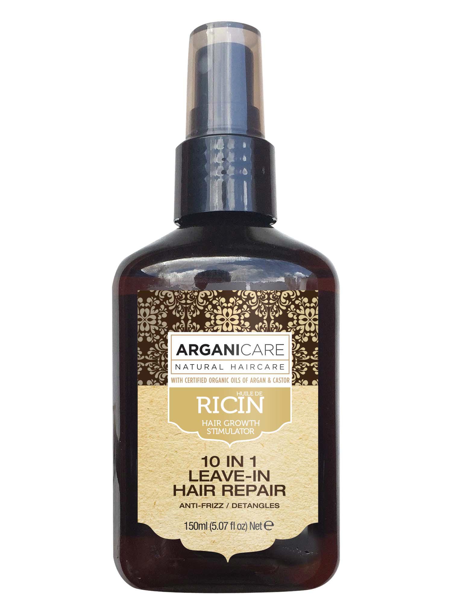 Spray Reparator 10 in 1 Fara Clatire cu Keratina 150 mililitri Arganicare