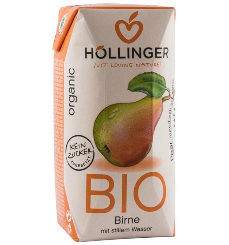 Suc Bio de Pere cu Pai Hollinger 200ml