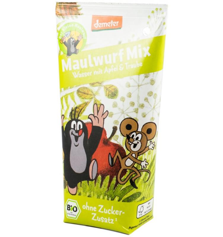 Suc de Mere si Struguri Bio cu Pai 200ml Voelkel