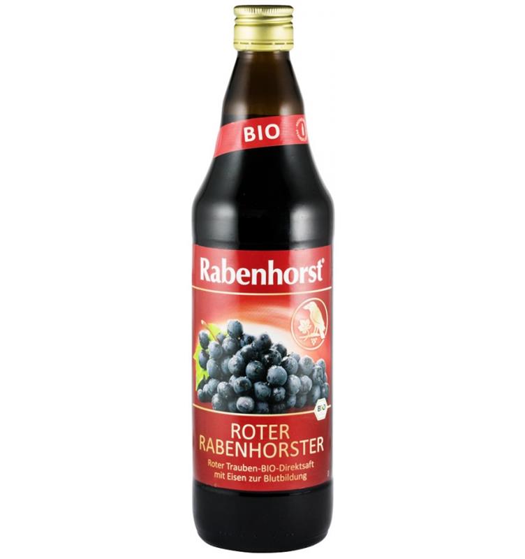 Suc de Struguri Rosii cu Fier Bio 750ml Haus Rabenhorst