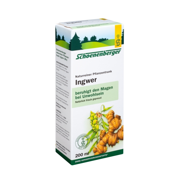 Suc Pur de Ghimbir Bio 200 mililitri Schoenenberger