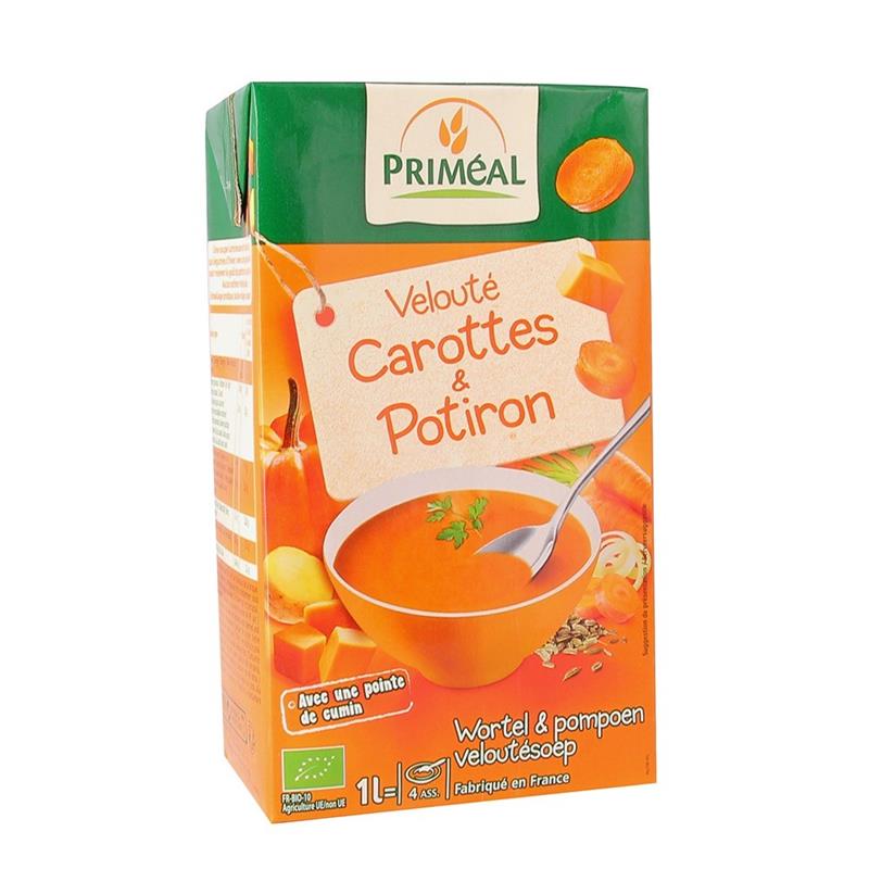 Supa Crema cu Morcovi si Dovleac Bio 1L Primeal