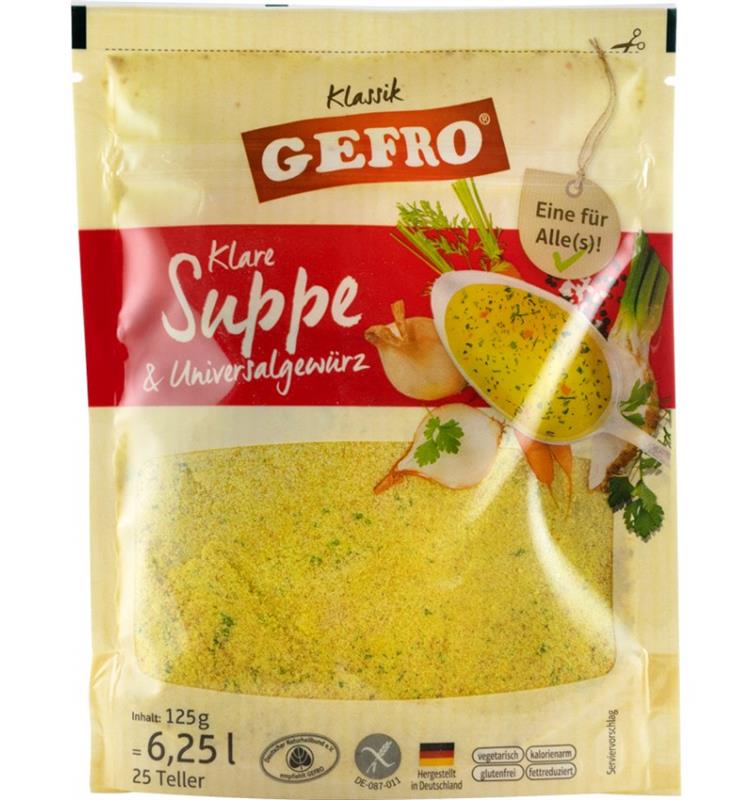 Supa de Legume si Condimente Universale Fara Gluten 125gr Gefro