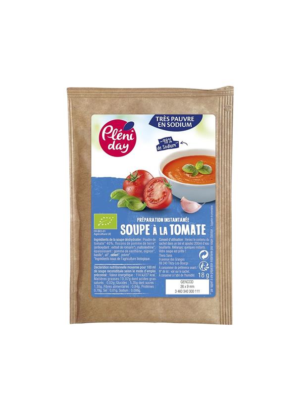 Supa Instant de Rosii Fara Sare Bio 18gr Pleniday