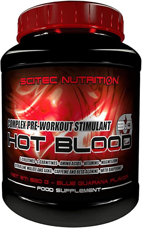 Supliment Alimentar Hot Blood 3.0 Blue Guarana 300 grame Scitec Nutrition