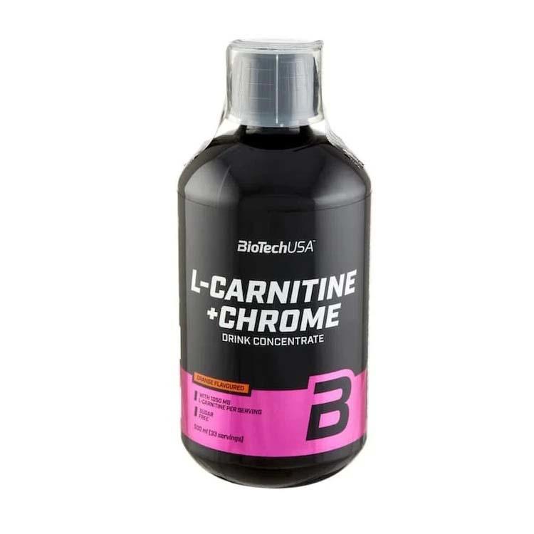 Supliment Alimentar L-Carnitina cu Chrome Aroma Portocale 500 mililitri Bio Tech USA