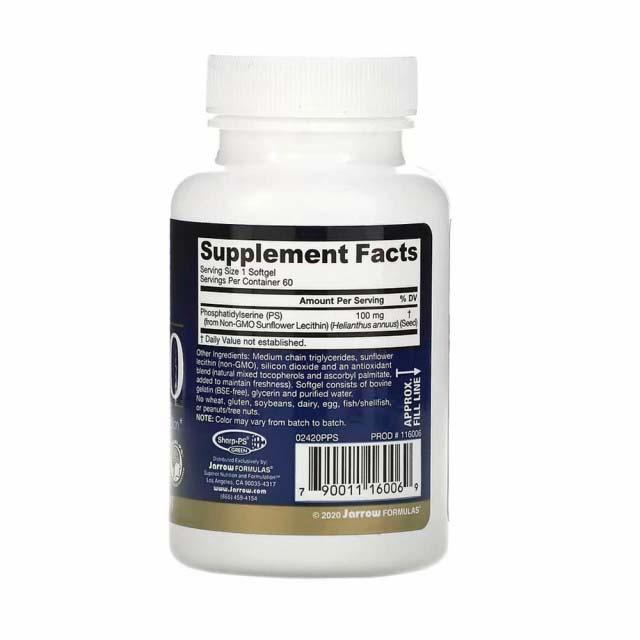 Supliment Alimentar PS 100 Fosfatidilserina 100 miligrame 60 capsule Jarrow Formulas