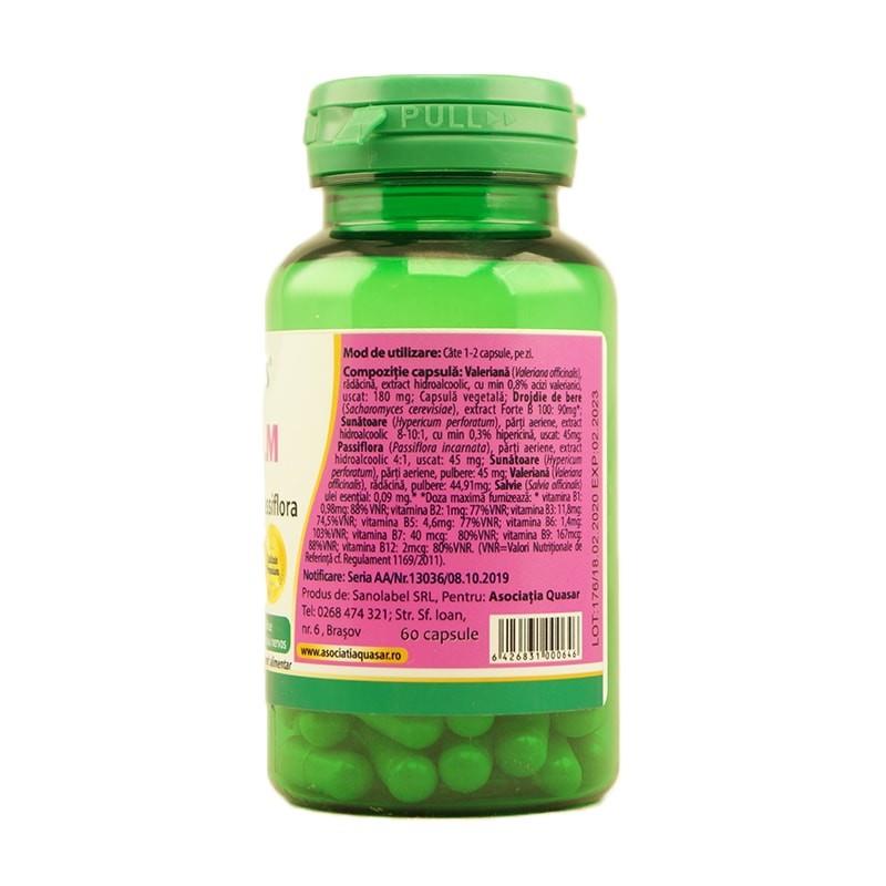 Supliment Alimentar Q-Calm cu Valeriana si Passiflora 60 capsule Kotys
