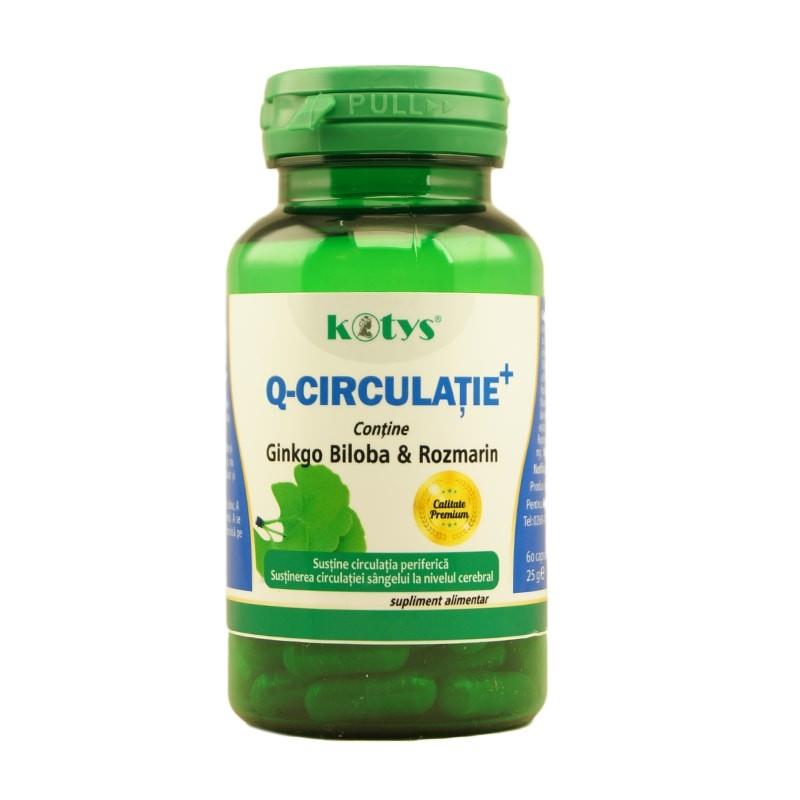 Supliment Alimentar Q-Circulatie cu Ginkgo Biloba si Rozmarin 60 capsule Kotys