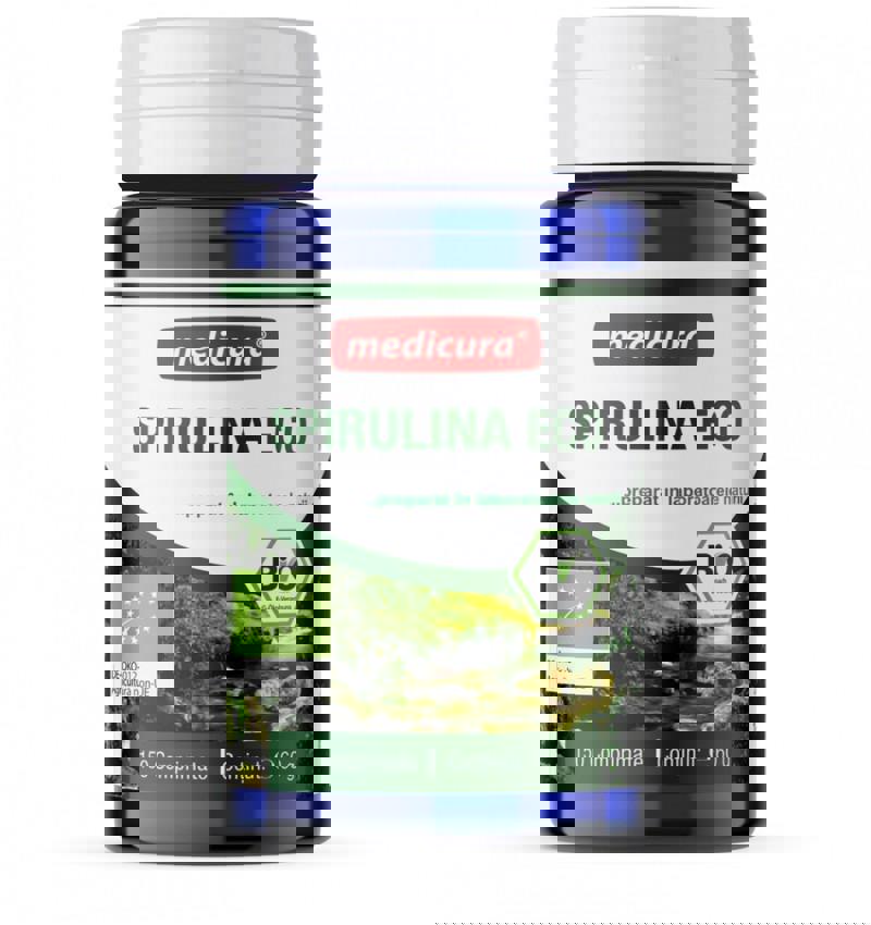 Supliment Alimentar Spirulina Bio 150cps Medicura