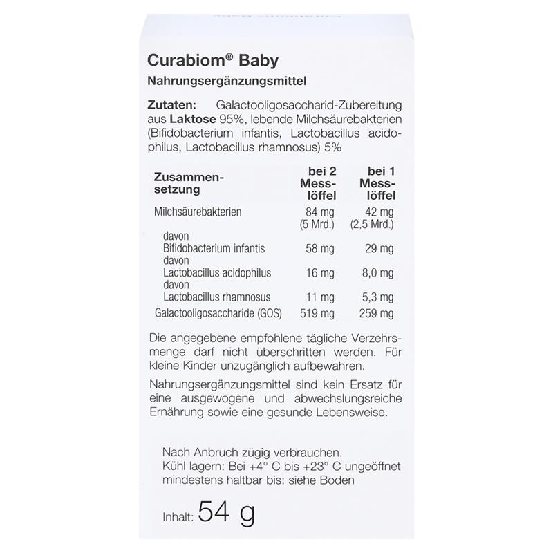 Supliment pentru Bebelusi Curabiom Baby 54 grame Dr.Wolz