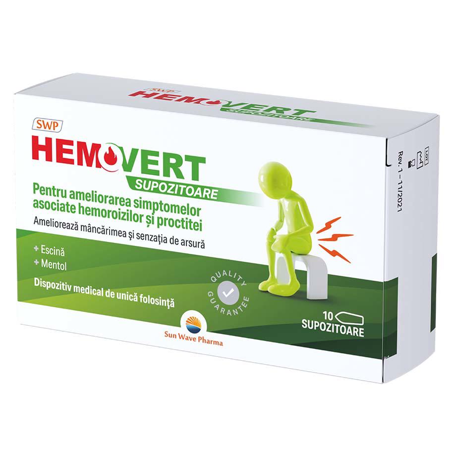 Supozitoare Hemovert 10 bucati Sun Wave Pharma