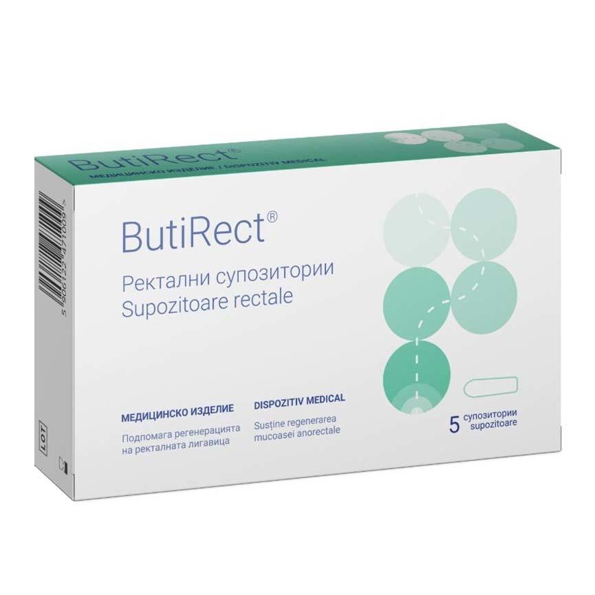 Supozitoare Rectale cu Efect Protector si Reparator Butirect 5 bucati NaturPharma