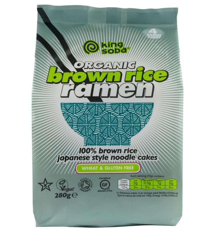 Taitei Ramen din Orez Brun Bio 280 grame King Soba