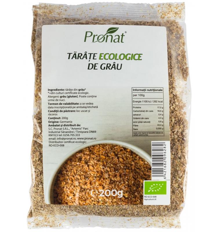 Tarate din Grau Bio Alimentar Pronat 200gr