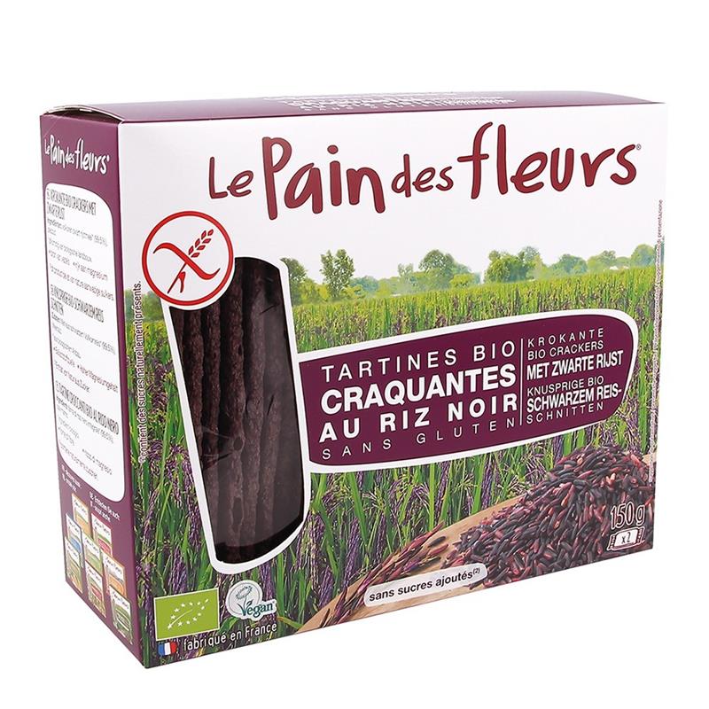 Tartine Crocante Bio cu Orez Negru Fara Gluten Le Pain Des Fleurs 150gr