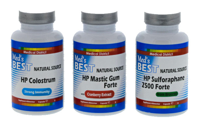 Tratament Naturist Eficient Helicobacter Pylori Colostrum Mastic Gum Broccoli Sulforaphane 1buc Medical District
