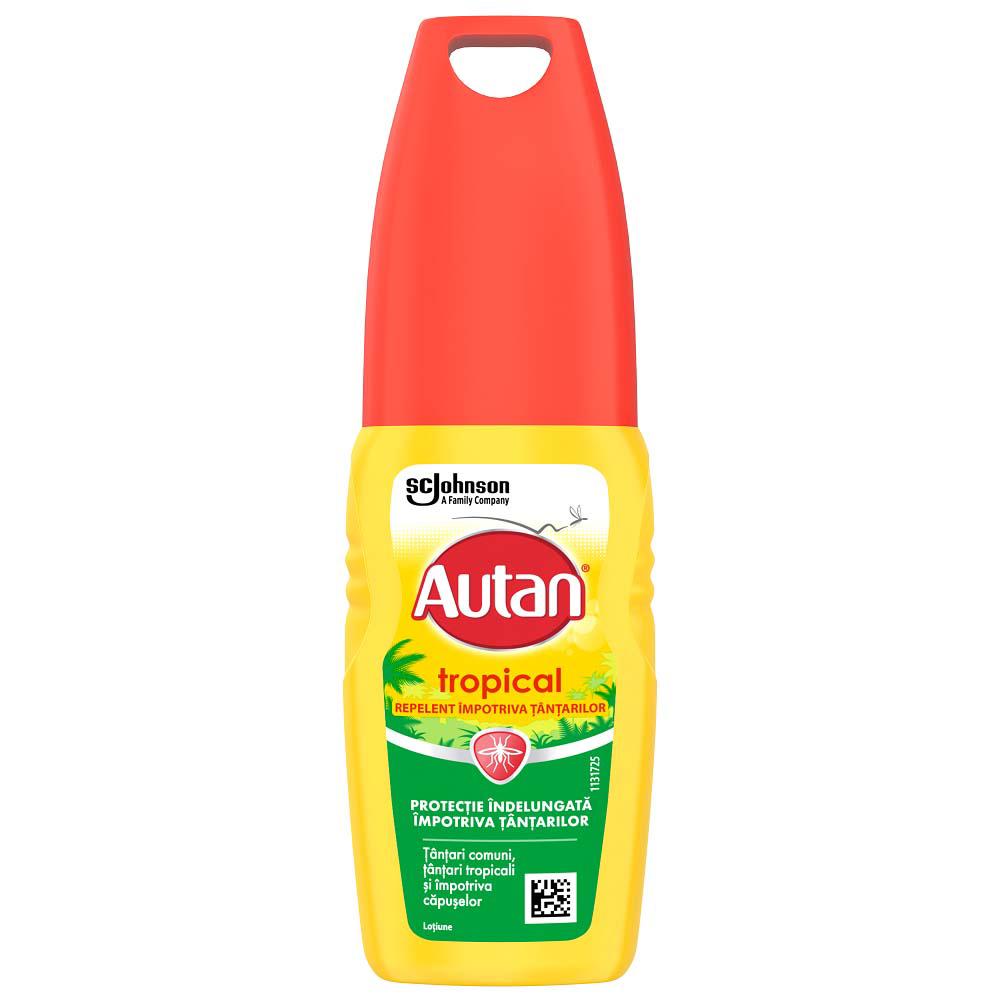 Lotiune cu Efect Repelent pentru Insecte Tropical 100 mililitri Autan