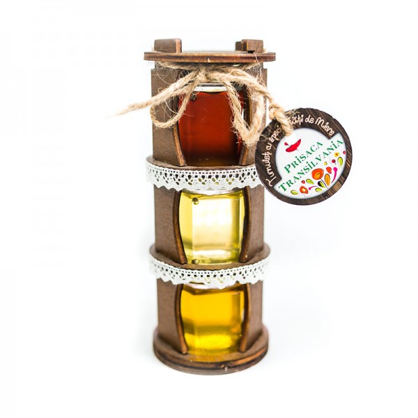 Turnulet Traditional de Lemn cu Trei Specialitati de Miere Prisaca Transilvania