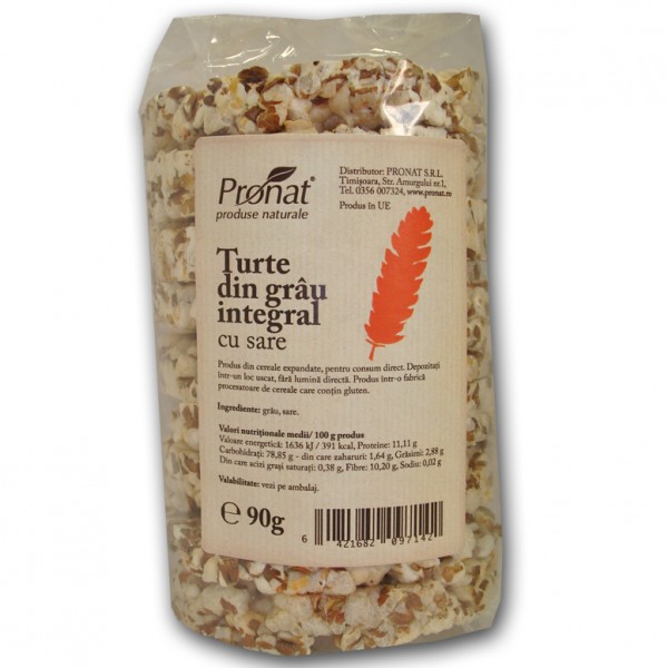 Turte din Grau Integral cu Sare Pronat 90gr