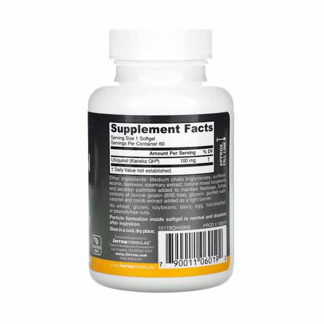 Ubiquinol Kaneka QH-Absorb Q10 100 miligrame 60 capsule Jarrow Formulas