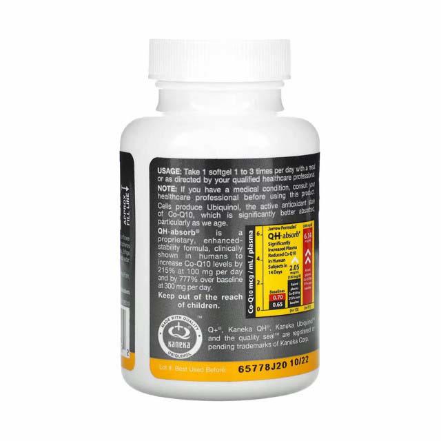 Ubiquinol Kaneka QH-Absorb Q10 100 miligrame 60 capsule Jarrow Formulas