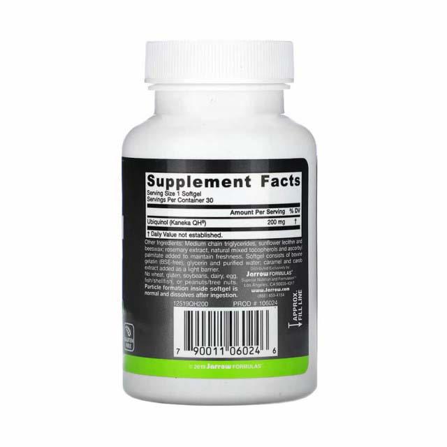 Ubiquinol QH-Absorb Q10 Kaneka 200 miligrame Jarrow Formulas