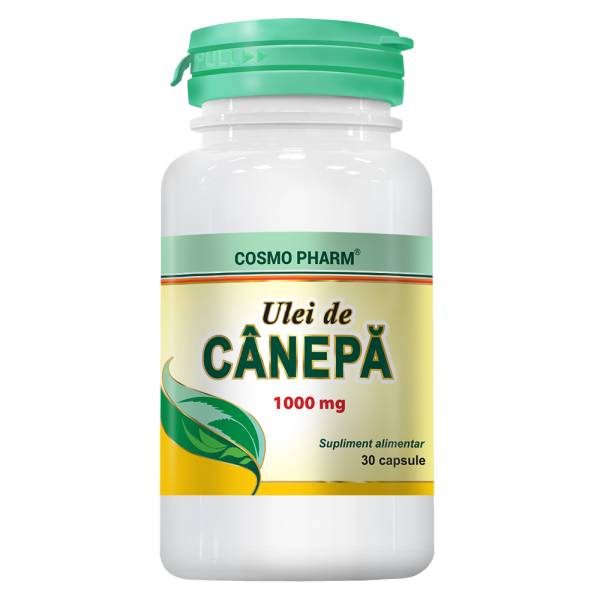 Ulei de canepa 1000mg 30cps Cosmo Pharm