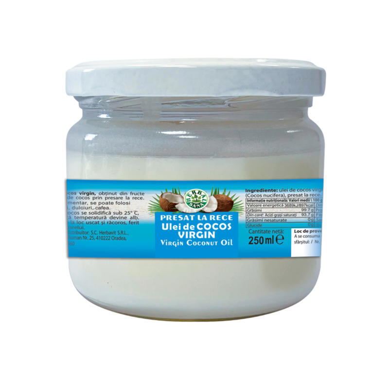 Ulei de Cocos Virgin Herbavit 250ml