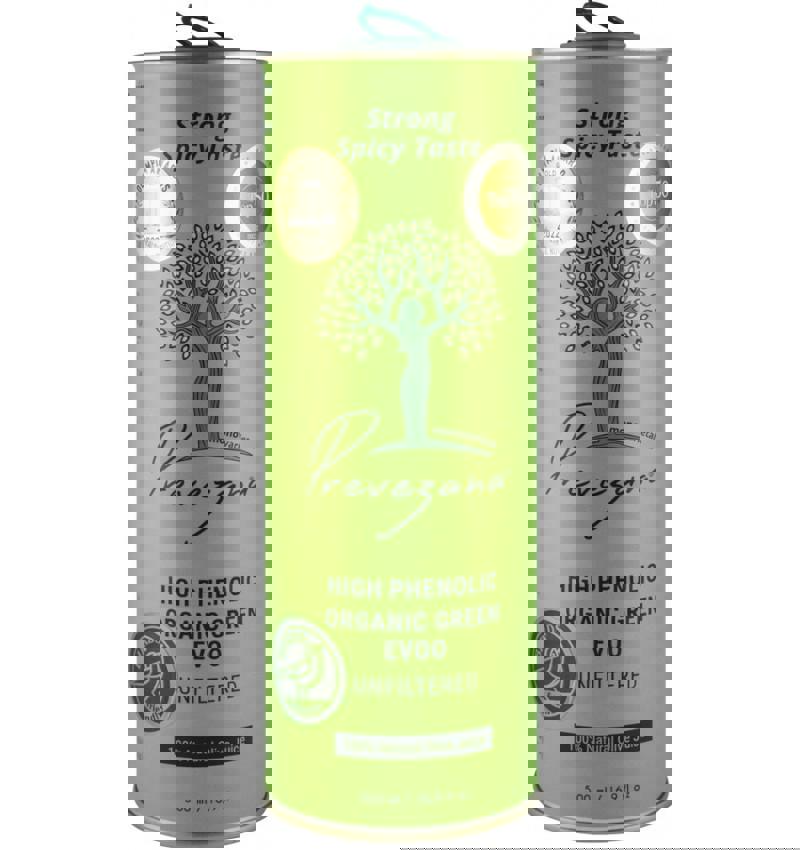 Ulei de Masline cu Continut Mare de Fenoli Nefiltrat Eco 500 mililitri Prevezana Green Olive Oil