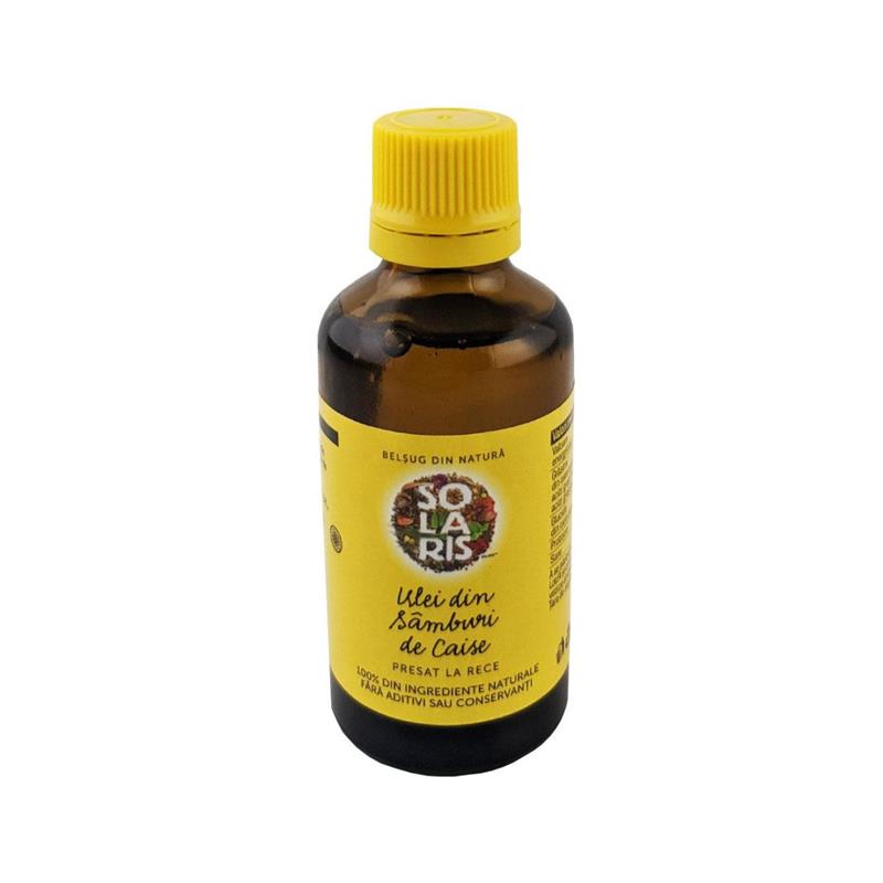 Ulei din Samburi de Caise Presat la Rece 50 mililitri Solaris
