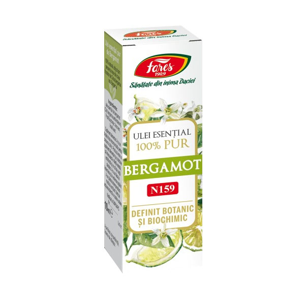 Ulei Esential 100% Pur Definit Botanic si Biochimic de Bergamot 10 mililitri Fares