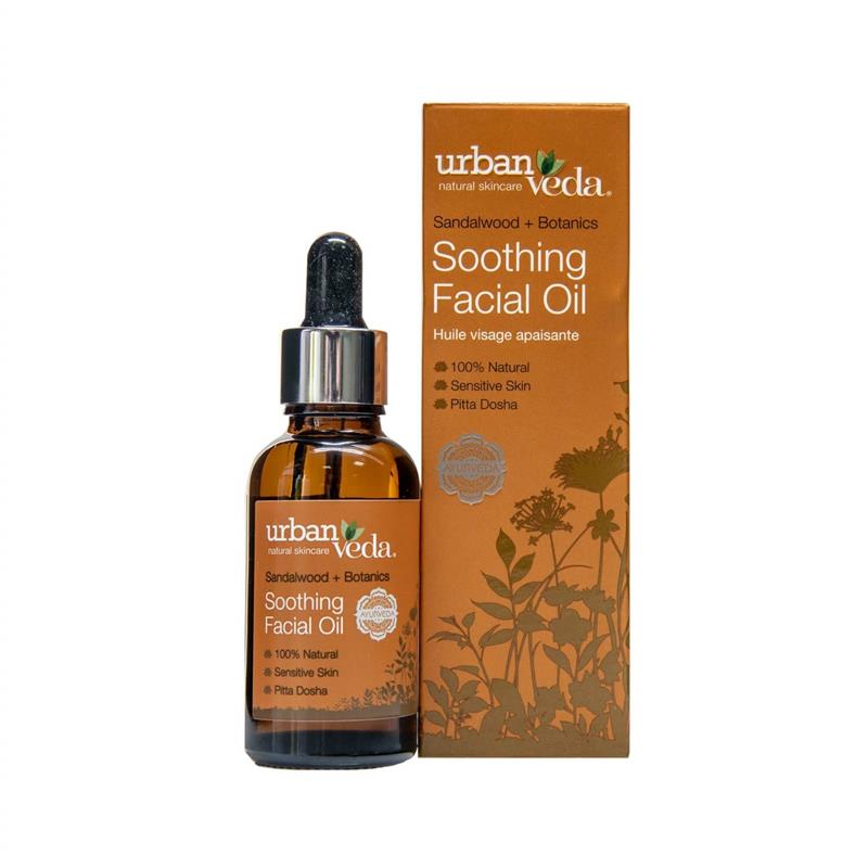 Ulei Facial cu Extract de Lemn de Santal Organic Ten Sensibil Soothing 30 mililitri Urban Veda