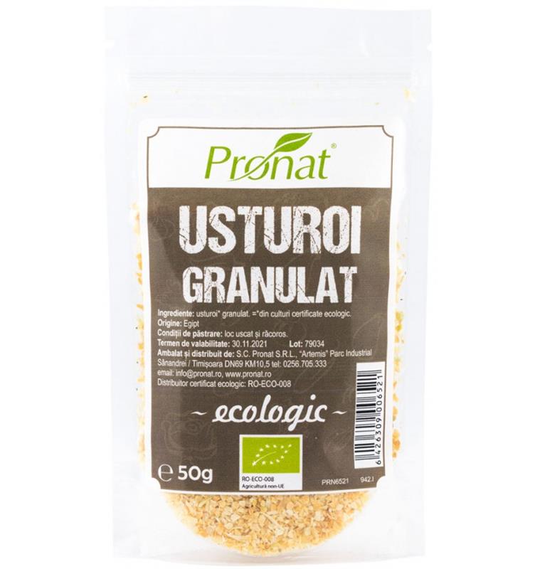 Usturoi Uscat Granulat Fin Bio 50gr Pronat