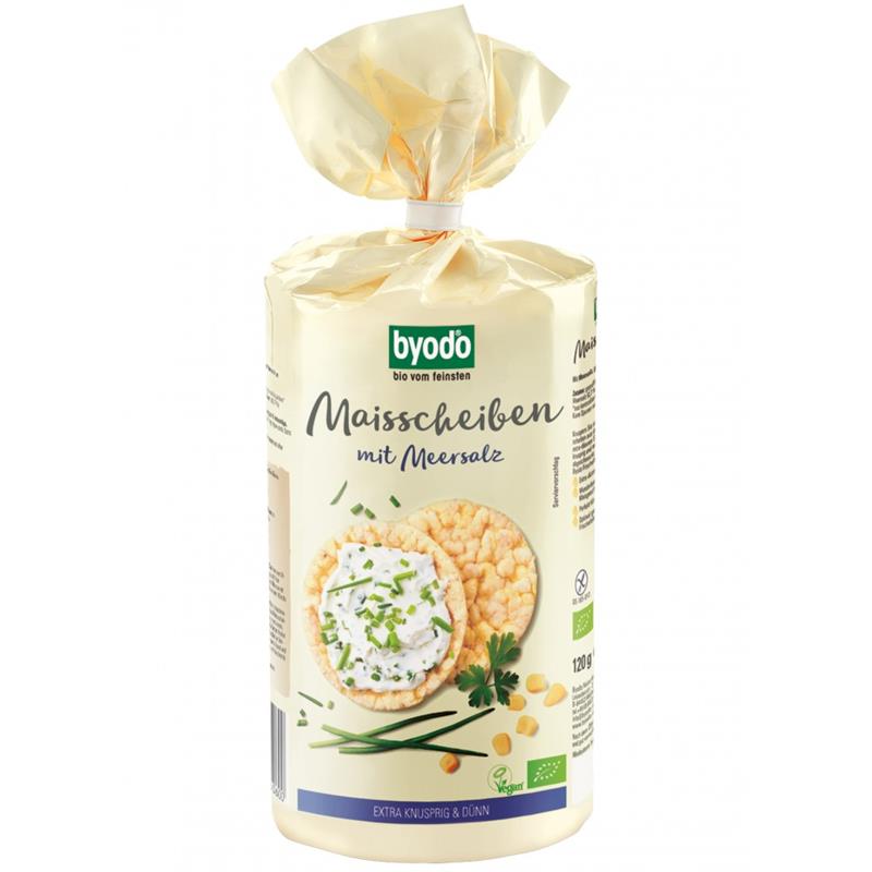 Vafe din Porumb cu Sare Fara Gluten Bio 120gr Byodo