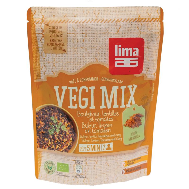 Vegi Mix Curry, Bulgur si Linte Bio Lima 250gr